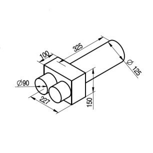KLO-2x90/P-125-OC koncový box priamy pre tanierový ventil - Snímka obrazovky 2025-09-22 145021