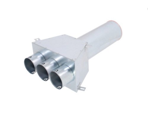 KLO-3x90/P-125-OC koncový box priamy pre tanierový ventil
