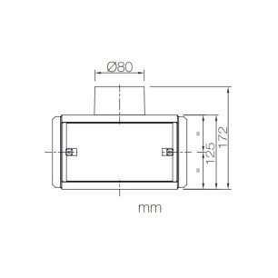 PLML 200x100 1x75 distribučný box koncový - náčrt mm
