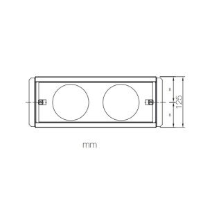 PLML 300x100 2x75 distribučný box koncový - náčrt mm